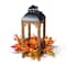 Glitzhome® 20" Fall Sunflower, Pinecone and Berry Wood Lantern Centerpiece